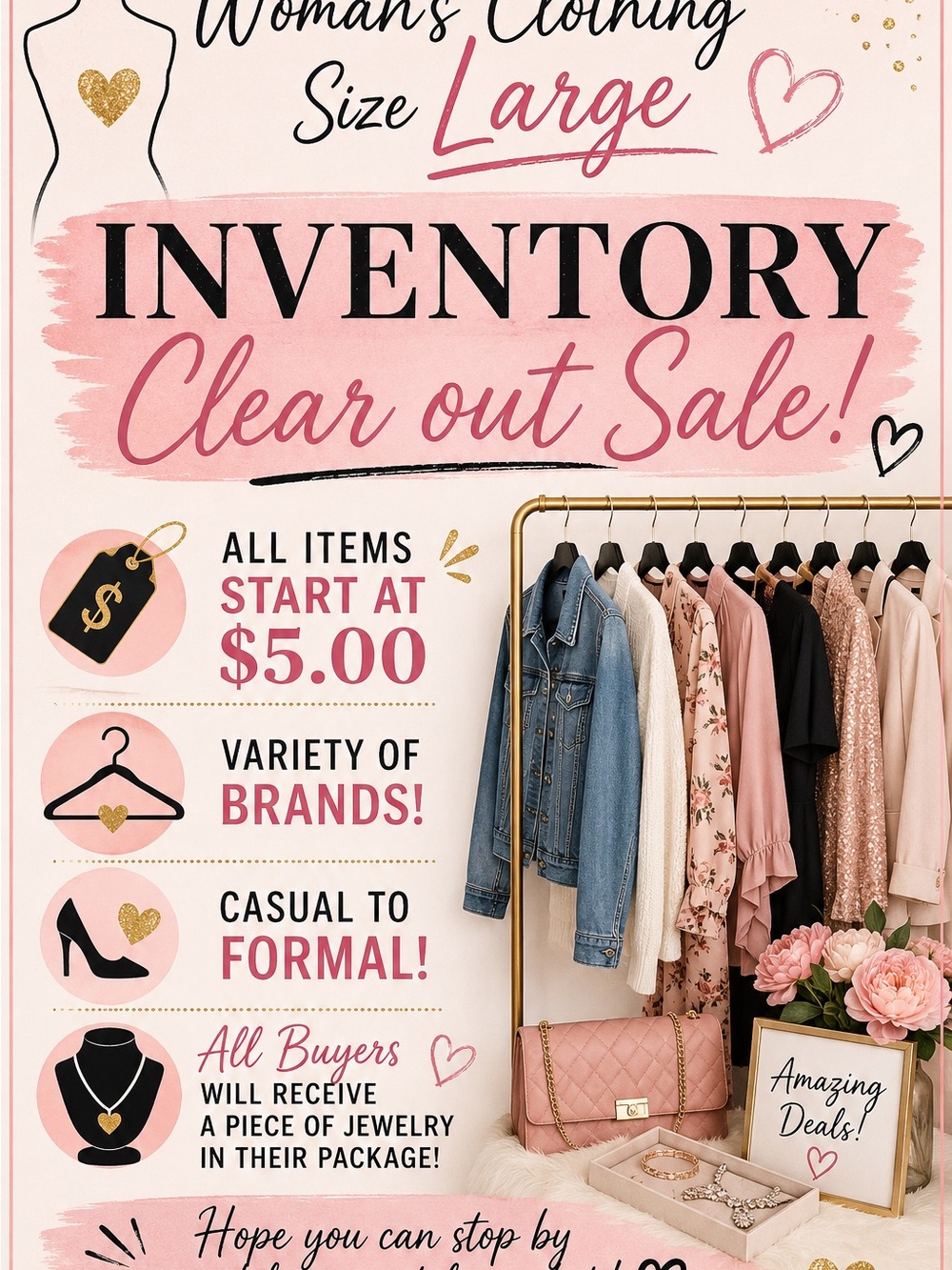 Woman’s size Large clothing item - as shown live - sold as is